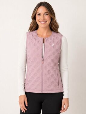 Asics Blush Pink Quilted Zip Vest